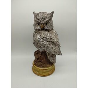 Large 12" Ceramic Owl Figurine Hobbyist Vintage